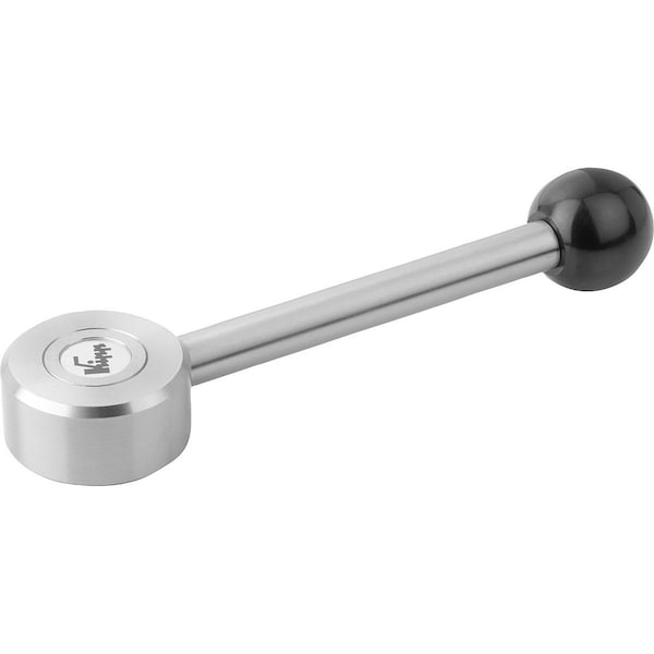 Tension Lever Flat Size-2 M12, A-131, Form-0Deg Stainless Steel 1.4305, Comp-Plastic